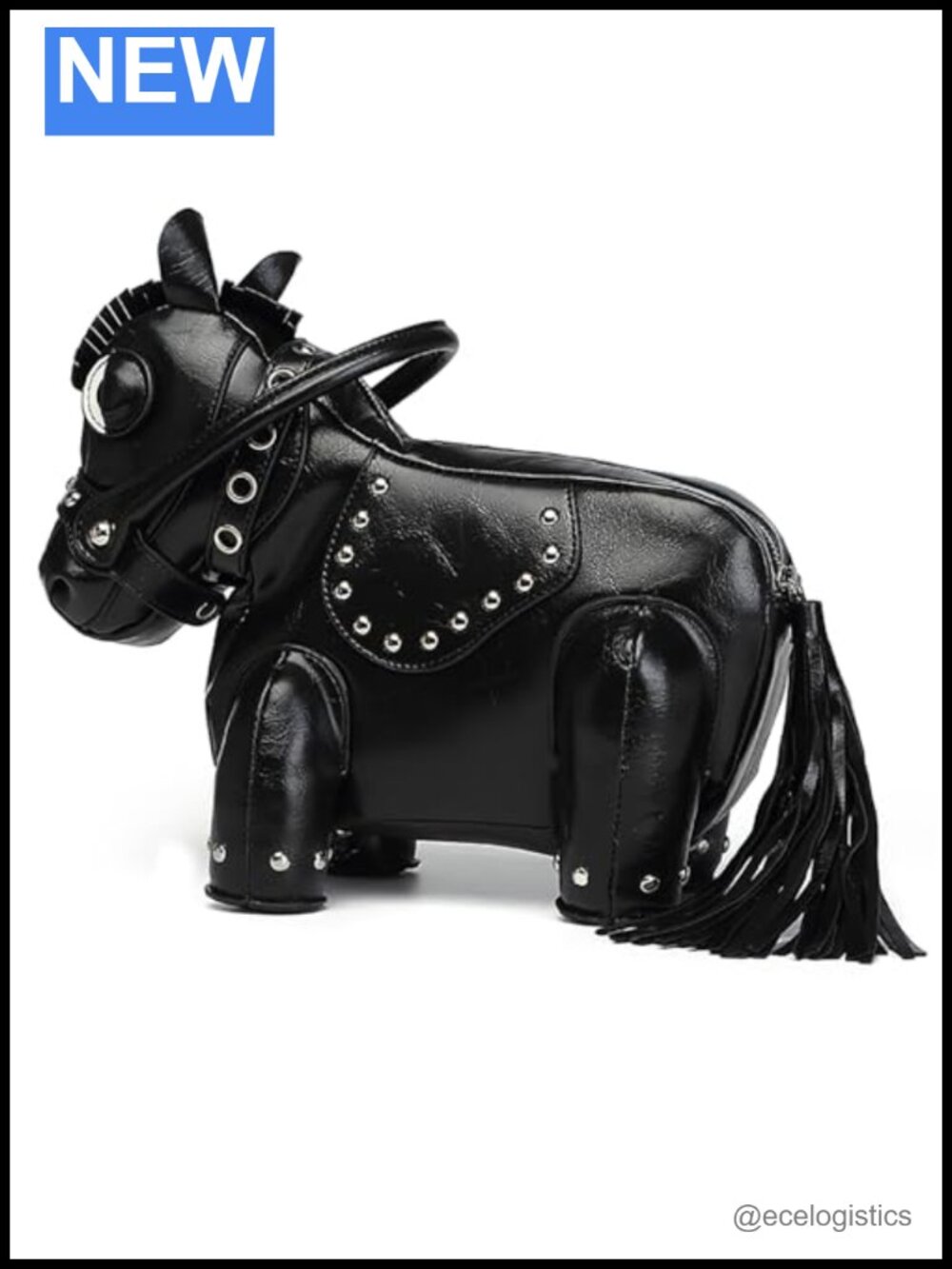 Novelty Horse Shaped Crossbody Bag PVC Steampunk Purse